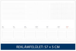Dayliner Asztali naptár könyöklő 570 x 380 mm, fehér lapokkal kék Dayliner 2026 - vegyesbolt