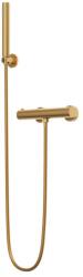 Gamma ROY PRO termosztatikus fali zuhany csaptelep, szálcsiszolt arany, beépíthető (BRyPNT-bgd)