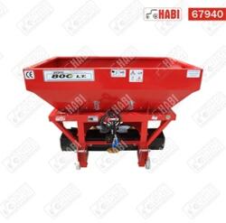 Made in Turkey Műtrágyaszóró 2 tárcsás 800L, saválló tárcsákkal, kardánnal, ponyvával, 12-24m szórási szélesség /török/