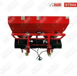 Made in Turkey Műtrágyaszóró 2 tárcsás 1500L, saválló tárcsákkal, 24m szórási szélesség, ponyvával, kardánnal /török/