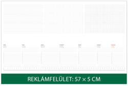 Dayliner Asztali naptár könyöklő 570 x 380 mm, fehér lapokkal zöld Dayliner 2026 - vegyesbolt
