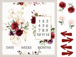 Takoy Microfiber/Pamut hatású utánzat PANEL 160x120 mérföldkő takaró - arany virágok fehér