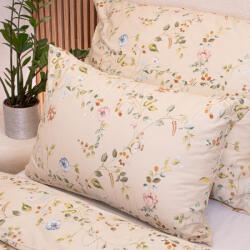 Takoy Pamut párnahuzat 50x70 cm kúszó virágok bézs alapon