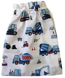  Kék munkagépes textil tasak - 30x30 cm