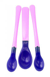 Baby Bruin Hőérzékelős baba kanál, hosszú 3 db-os különböző méretben - Rózsaszín (55043241kek)