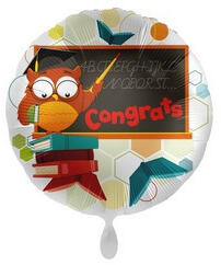  Ballagási fólia lufi 17" 43cm Congrats, mpr-3325K (LUFI236316)