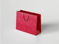  Ajándéktasak 460X120X350 Mm Hópelyhek, Piros