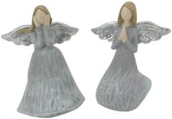  Angyal Polyresin 75X70X85Mm Mix, Szürke, Ezüst
