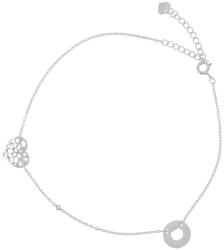 Argento-ekszer Ezüst bokalánc - szív, kör, hossza 22 - 26 cm (91274)