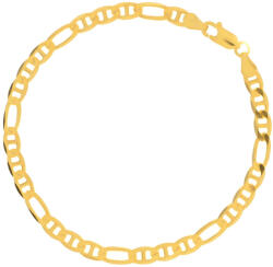 Argento-ekszer Aranyozott ezüst karkötő - Figaruchi minta, szélessége 5 mm (I5335)