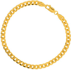 Argento-ekszer Aranyozott ezüst karkötő - Pancer minta, szélessége 4 mm (I5369)
