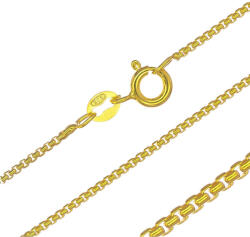 Argento-ekszer Aranyozott ezüst lánc - Catena minta, vastagsága 1, 3 mm (15365)