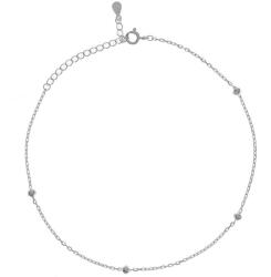 Argento-ekszer Ezüst bokalánc - szív, golyó, hossza 22 - 26 cm (91782)