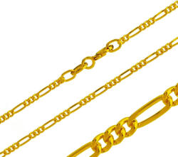 Argento-ekszer Aranyozott ezüst lánc - Figaro minta, szélessége 2 mm (15349)