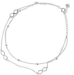 Argento-ekszer Ezüst bokalánc - végtelen, golyó, hossza 22 - 26 cm (91463)