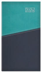 TOPTIMER Zsebnaptár, álló elrendezésű, TOPTIMER "Duplex", türkiz-kék (26C035D-0T4) - iroszer24