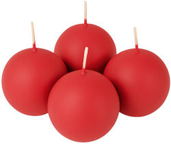 Valex Decor Adventi gömb gyertya készlet 8cm - Matt piros (MTS-40)