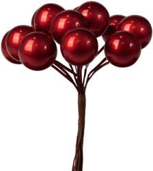 Valex Decor Bogyós dekor pick ⌀ 1.9 cm, 12 szál, 11 cm magas - Bordó (PE002-02)