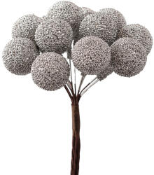 Valex Decor Gyöngyös dekor gömb pick ⌀ 2.2 cm, 12 szál, 10 cm magas - Ezüst (PE006-02)