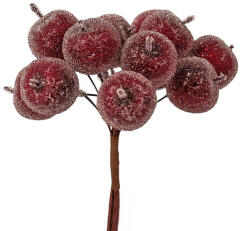 Valex Decor Cukros mini alma dekor pick ⌀ 2.2 cm, 12 szál, 10 cm magas - Bordó (PE005-04)