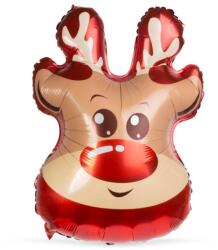  Karácsonyi lufi - alumínium fólia - rénszarvas - 70 x 48 cm (GL410)