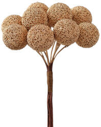 Valex Decor Gyöngyös dekor gömb pick ⌀ 2.2 cm, 12 szál, 10 cm magas - Arany (PE006-04)