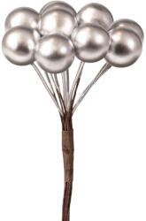 Valex Decor Bogyós dekor pick ⌀ 1.5 cm, 12 szál, 10cm magas - Ezüst (PE001-01)