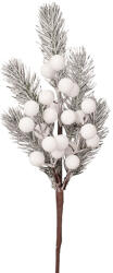 Valex Decor Fehér bogyós dekor pick havas fenyővel, 27 cm magas (PE045-01)