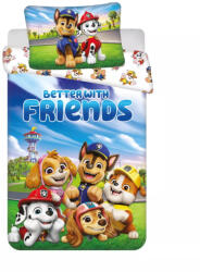  Mancs Őrjárat Better With Friends gyerek, ovis ágyneműhuzat 100×135cm, 40×60 cm (JFK128382)