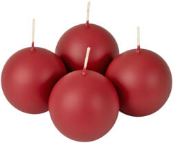Valex Decor Adventi gömb gyertya készlet 8cm - Matt bordó (MTS-91)