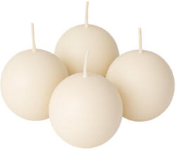 Valex Decor Adventi gömb gyertya készlet 8cm - Matt ekrü (MTS-03)