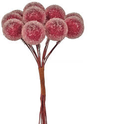 Valex Decor Cukros bogyós dekor pick ⌀ 1.6 cm, 12 szál, 10 cm magas - Piros (PE003-01)