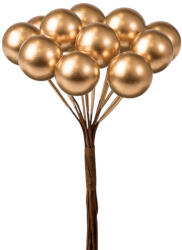 Valex Decor Bogyós dekor pick ⌀ 1.5 cm, 12 szál, 10cm magas - Arany (PE001-04)