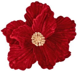 Valex Decor Bársony mikulásvirág dekor pick ⌀ 14cm, 15cm magas - Bordó (PE047-02)