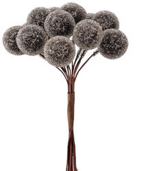 Valex Decor Cukros bogyós dekor pick ⌀ 1.6 cm, 12 szál, 10 cm magas - Fekete (PE003-03)