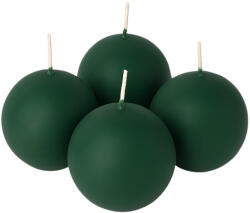 Valex Decor Adventi gömb gyertya készlet 8cm - Matt sötétzöld (MTS-58)