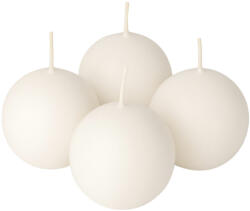 Valex Decor Adventi gömb gyertya készlet 8cm - Matt fehér (MTS-01)