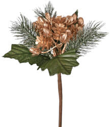 Valex Decor Tobozos és fenyőágas dekor pick, 16 cm magas - Arany/Zöld (PE037-01)