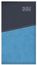 TOPTIMER Zsebnaptár, álló elrendezésű, TOPTIMER "Duplex", kék-világoskék (26C035D-044) - iroszer24