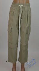  Derékkötős, Oldalt Zsebes Khaki Nadrág! L-es