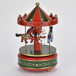 Zenélő körhinta lovas zöld-piros - csinaldmagadshop