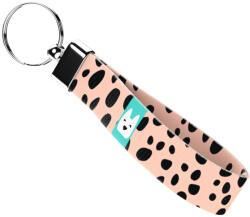 april & june Fekete foltok rózsaszín alapon - Kulcstartó - april & june (anj-kc-265-S)