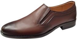 Ciucaleti j Pantofi barbati eleganti din piele naturala maro fara siret - GKR117ELM, marimea 42