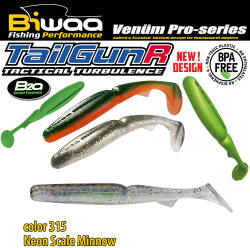Biwaa SHAD TAILGUNR SWIMBAIT 2.5 6.5cm 315 Neon Scale Minnow