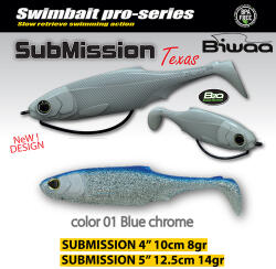 Biwaa SHAD SUBMISSION 5 13cm 01 Blue Chrome