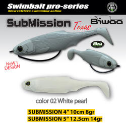 Biwaa SHAD SUBMISSION 4 10cm 02 Pearl White