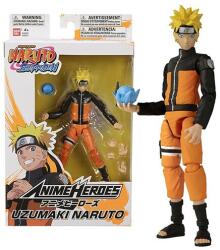 BANDAI Anime Heroes: Naruto - Uzumaki Naruto Action Figure (6, 5") (36901) Figurina