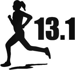 Stickify 13.1 Félmaraton női "1" matrica