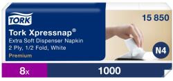 Tork Premium interfolded 1/2 hajtogatott adagolós éttermi szalvéta N4 2 rétegű, fehér, 200lap SCA15850
