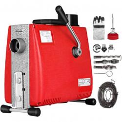  Sarpe pentru desfundat tevi, Electric, Profesional, 6 x capete taiere, 250 W, Lungime 4.5/15 m, Diametru 10/16 mm, IP44